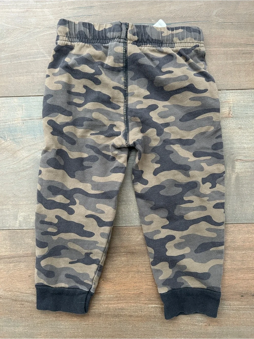 Kids Camo Jogger Pants - Olive Green